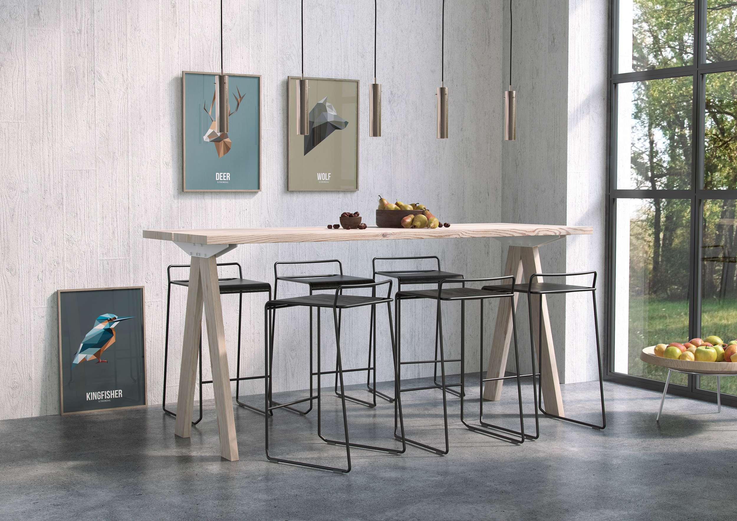 Timber table, Getama